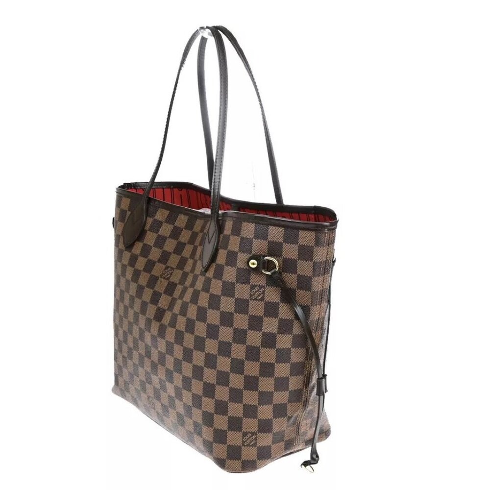LOUIS VUITTON Neverfull MM Shoulder Tote Bag Damier Leather - Picture 15 of 16